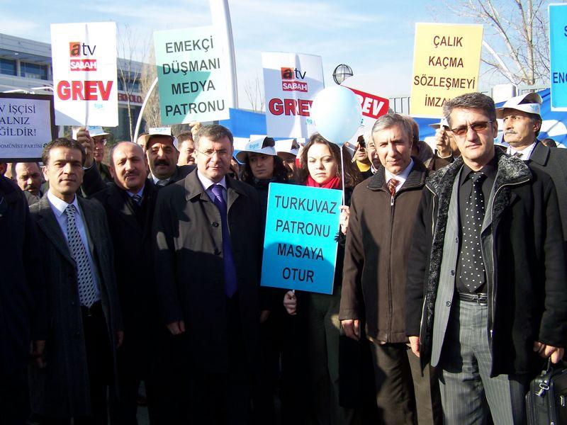 Haksen'den Atv-Sabah grevine destek