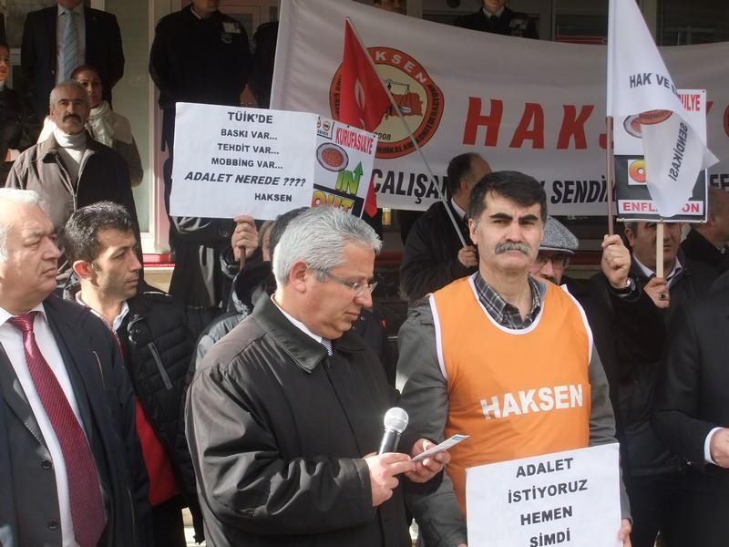 TÜİK Önünde Zamları Protesto