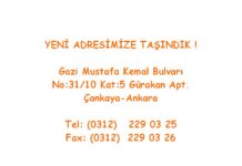 YENİ ADRESİMİZE TAŞINDIK !